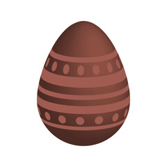 Chocolate Easter eggs. Vector illustration.