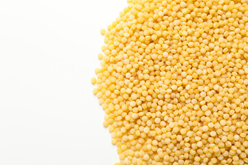 Concept of cooking, uncooked ptitim, space for text