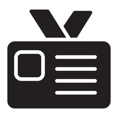 id card glyph icon