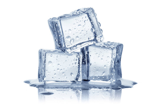Ice cubes, isolated on white background