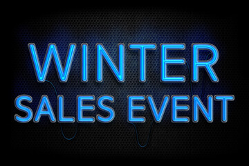 Winter Sales Event - Neon Sign Advertising