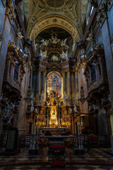 Fototapeta na wymiar Peterskirche or St. Peter Church in Vienna, Austria