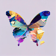 Pastel Butterfly Art - AI Generated