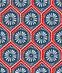 Seamless geometric pattern. Ethnic and tribal motifs. Vector illustration.