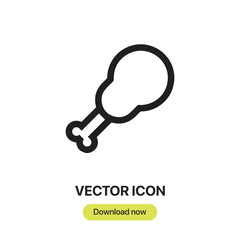 chicken icon vector.Liner style for mobile concept and web design.chicken symbol illustratin.Pixel vector grappichs-Vector.