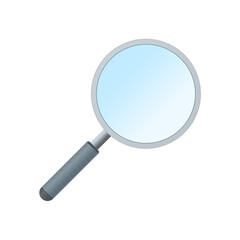 Magnifier search glass icon isolated on white background