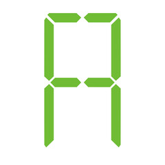 Simple illustration of digital letter or symbol Electronic figure of letter A