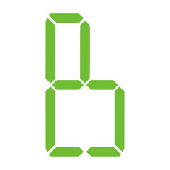 Simple illustration of digital letter or symbol Electronic figure of letter B