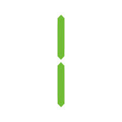 Simple illustration of digital letter or symbol Electronic figure of letter I