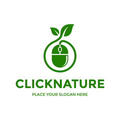 Click nature vector logo template