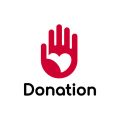 Donation vector logo template