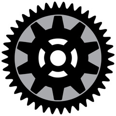 Obraz premium Gear, Vector Black Gear