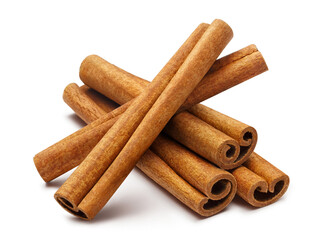 Cinnamon sticks, isolated on white background