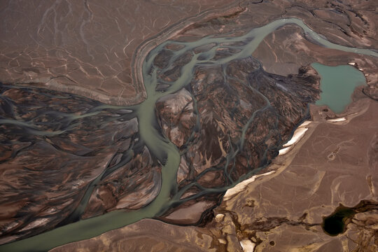 Greenland is often associated with scenes of ice and snow, however in the far north eastern reaches of the country the landscape can be very dry apart from the milky blue rivers that drain the small l