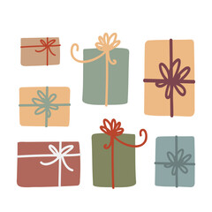 Christmas illustration clipart, Winter scene creator clipart, cat, dog, book, snowman, letter, pie, hat, mitten, sock, gift, sweater, lollipop, mistletoe, snow globe in flat style