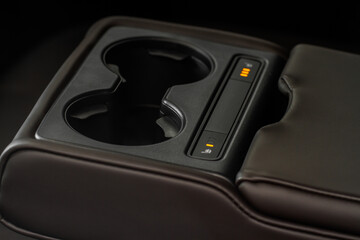 Fototapeta na wymiar Double seat heating switch in a car.
