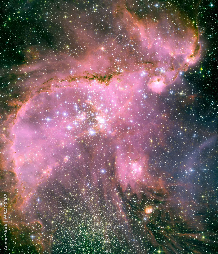 Canvas Prints hubble image of the galaxy of the small magellanic cloud nebula. elements of this image furnished by