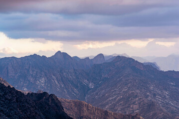 Obraz premium The beautiful landscape of Taif city of Saudi Arabia