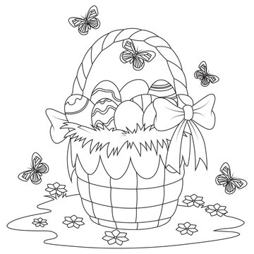 funny easter coloring page for kids