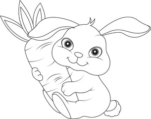 funny easter coloring page for kids
