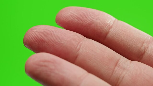 Human hand close-up, fingerprints, Palm reading, foretelling the future through the study of the palm, skin macro