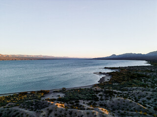 view of lake mohave in the lake mead national recreational area in nevada near laughlin and bullhead city.