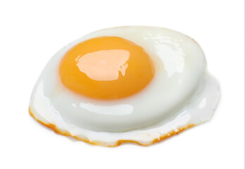 Delicious fried egg with yolk isolated on white