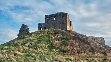 Fototapeta na wymiar Historic Duffus Castle, Moray landscape