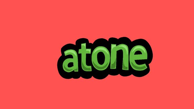 Red screen animation video written ATONE