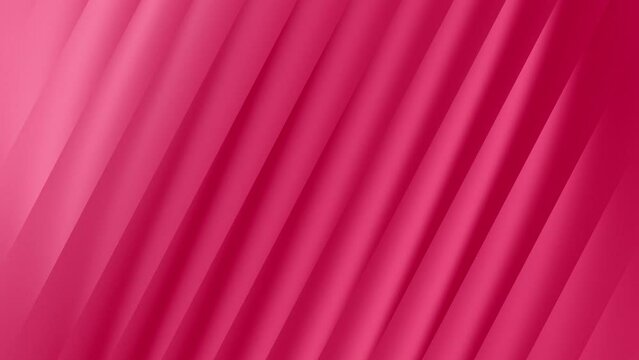 4k seamless loop animation of slowly moving viva magenta gradients background under ribbed glass. Smooth animated pink backdrop behind stylish glass