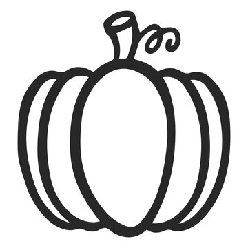 Hand Drawn Halloween Pumpkin for Fall October Season