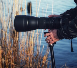 photographer on the nature