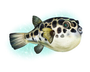 Fugu fisch, Takifugu rubripes, Japanese puffer © Liliya