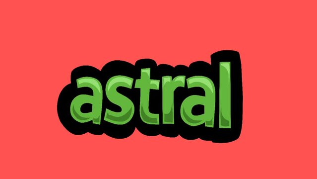 Red screen animation video written ASTRAL