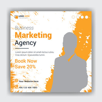 Digital marketing post for social media advertisement and corporate business social media post design template	
