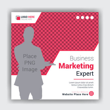 Digital marketing post for social media advertisement and corporate business social media post design template	
