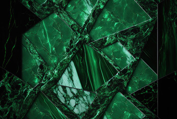 Background with a texture of green marble. Generative AI