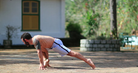 Man training Yoga