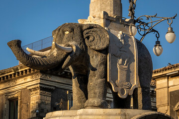 Elephant Fountain Catania (Sicily) - obrazy, fototapety, plakaty