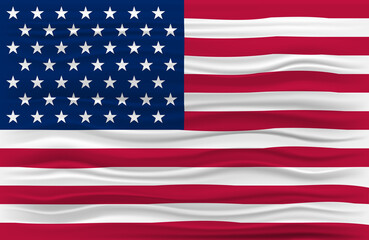 Fototapeta premium render american silk flag USA waving patriotic background 
