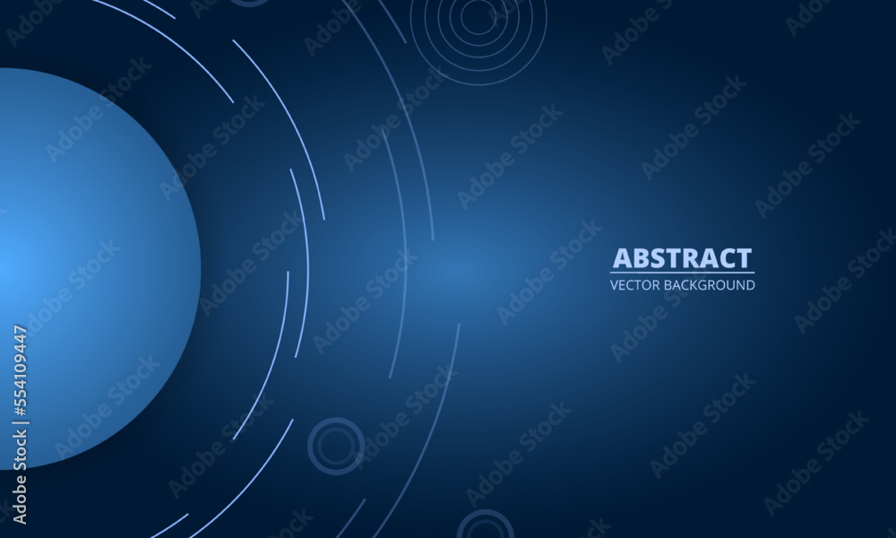 Aufkleber abstract technology innovation hi-tech blue background. geometric gradient shape navy blue tech memp