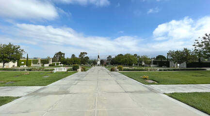 On the top of the Forest Lawn Memorial Park in Memory Lane in Los Angeles, California, USA