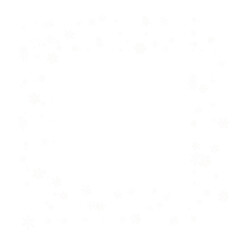 Snow background, a scattering of white snowflakes on a transparent background. PNG
