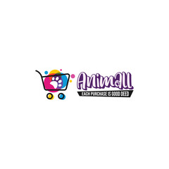 Colorful Pet Shop Logo Design