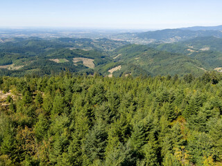 The beautiful view over the Black Forest in Oberkirch.