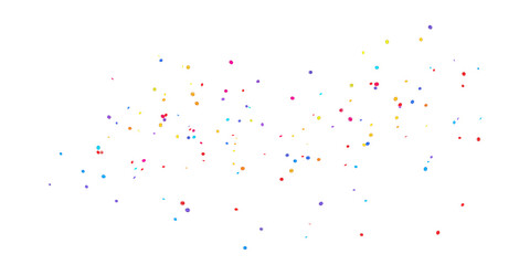 Multicolored glowing drops, stars on a transparent background. A scattering of festive colored lights, glittering confetti. PNG
