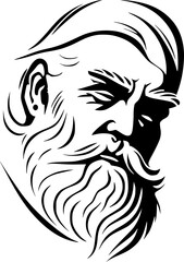 Festive Santa Claus Face Vector for Holiday Design