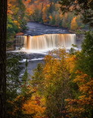 Tahquamenon Falls Michigan in peak fall color