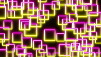 colorful squares on a black background