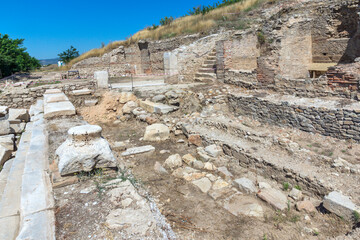 Fototapeta na wymiar Ruins of ancient Macedonia polis Heraclea Sintica, Bulgaria